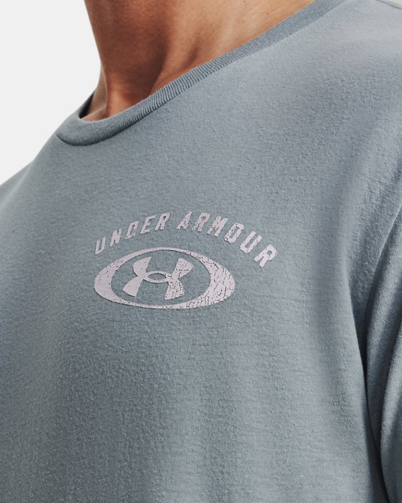 Men's UA Pinnacle Training Short Sleeve in Blue image number 3